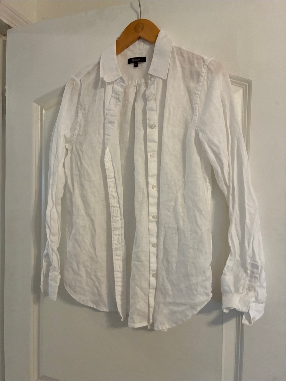 Quince White Linen Button-Up Shirt - XS